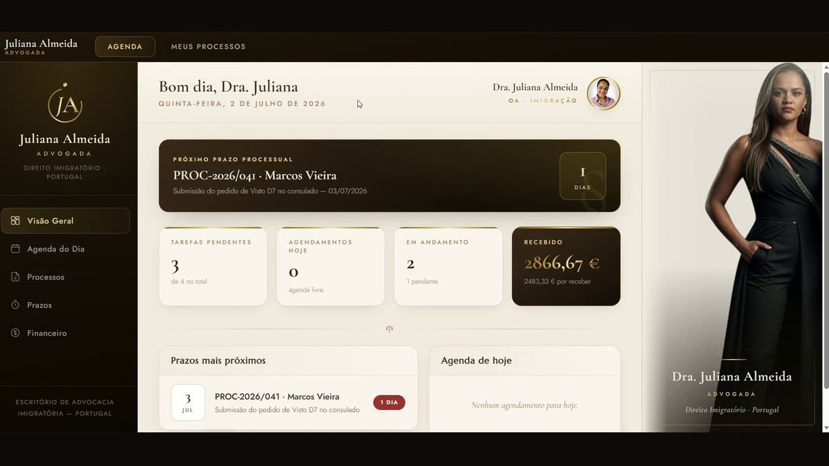 Agenda Virtual — painel principal